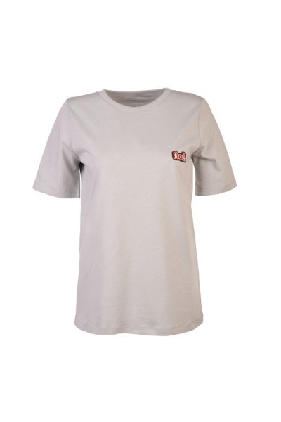Nakışlı T-shirt-Gri