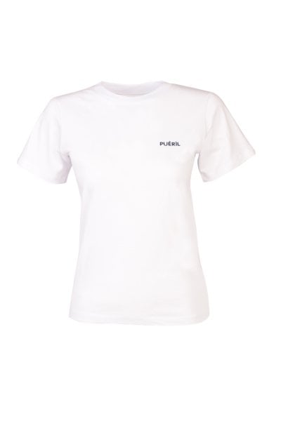 Bisiklet Yaka T-shirt-Beyaz (Tükendi)