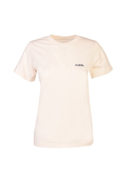 Bisiklet Yaka T-shirt-Ekru