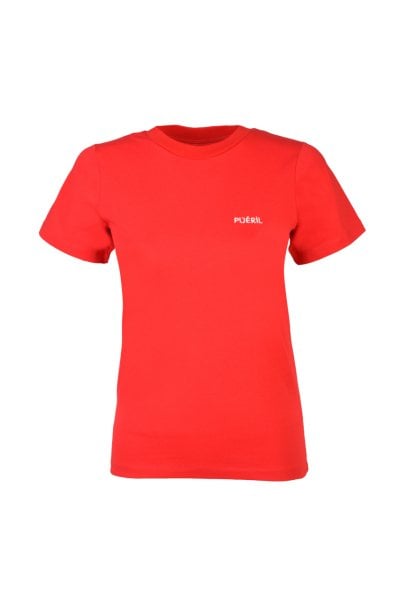 Bisiklet Yaka T-shirt-Kırmızı