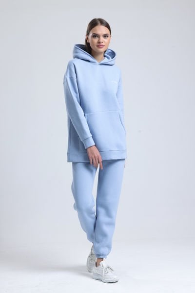 Hoodie Eşofman Takımı (Şardonlu)-Bebe Mavisi