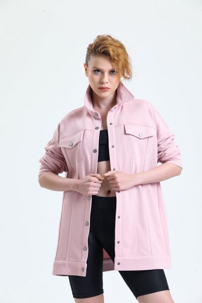 Bomber Ceket-Pembe L