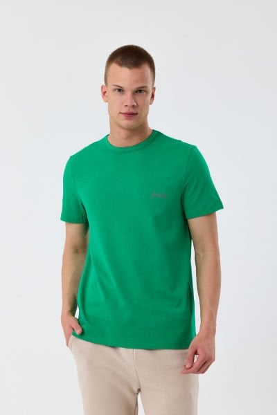 Kısa Kollu Erkek T-shirt-Yeşil