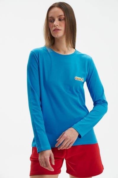 Uzun Kollu T-shirt-Mavi (Tükendi)